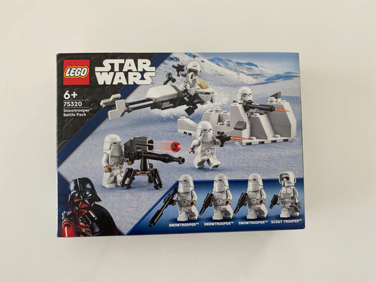 LEGO Star Wars Snowtrooper Battle Pack (75320) Set mit vier Snowtrooper Minifiguren, baubare Geschützstellung mit federunterstütztem Shooter. 105 Teile für spannende Nachbildungen aus der Saga.