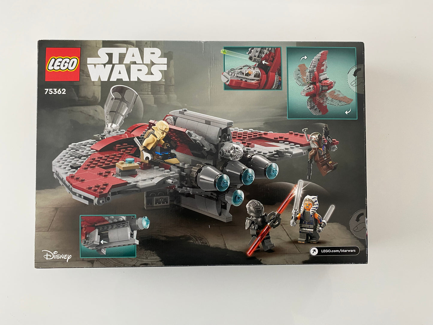 LEGO Star Wars Ahsoka Tano's T-6 Jedi Shuttle (75362), Minifiguren von Ahsoka Tano, Commander Rex und astromech-Droiden, Jedi Shuttle mit aufklappbaren Cockpits und ausklappbaren Flügeln, federunterstützte Shooter, 544 Teile.