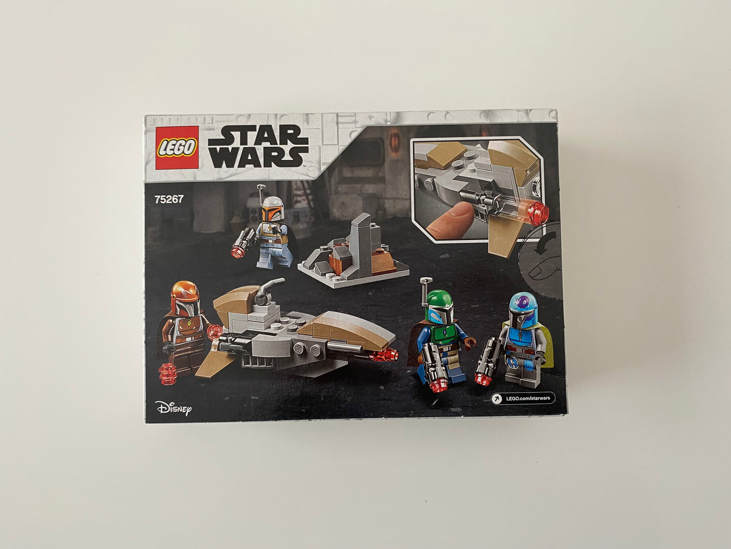 LEGO Star Wars Mandalorian Battle Pack (75267) Set mit vier Mandalorianer Minifiguren und zwei baubaren Speedern. 102 Teile für spannende Nachbildungen aus der Saga.