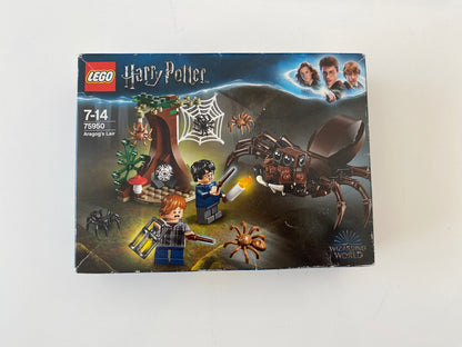 LEGO Harry Potter Aragog's Versteck (75950), Minifiguren von Harry Potter und Ron Weasley, Aragog mit beweglichen Beinen und Augen, Waldkulisse mit baubarem Baum und Spinnenwebe, 157 Teile.